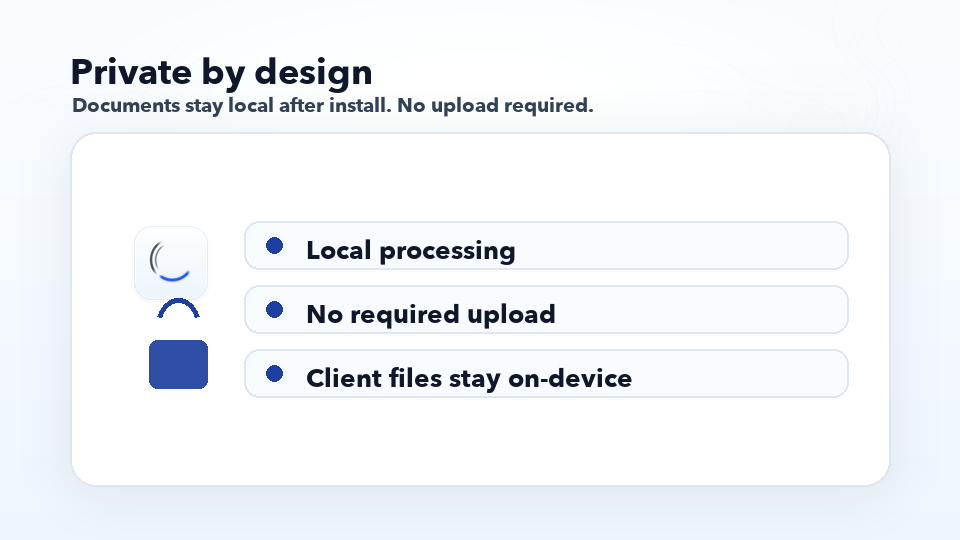 Aeolous private local-processing demo